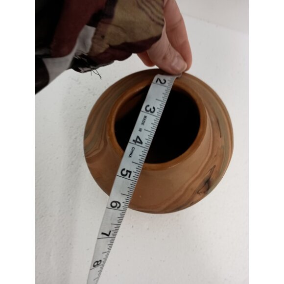 Vintage Vintage Native American Pottery Vase Clay Swirl Design Handmade Art - Picture 7 of 8